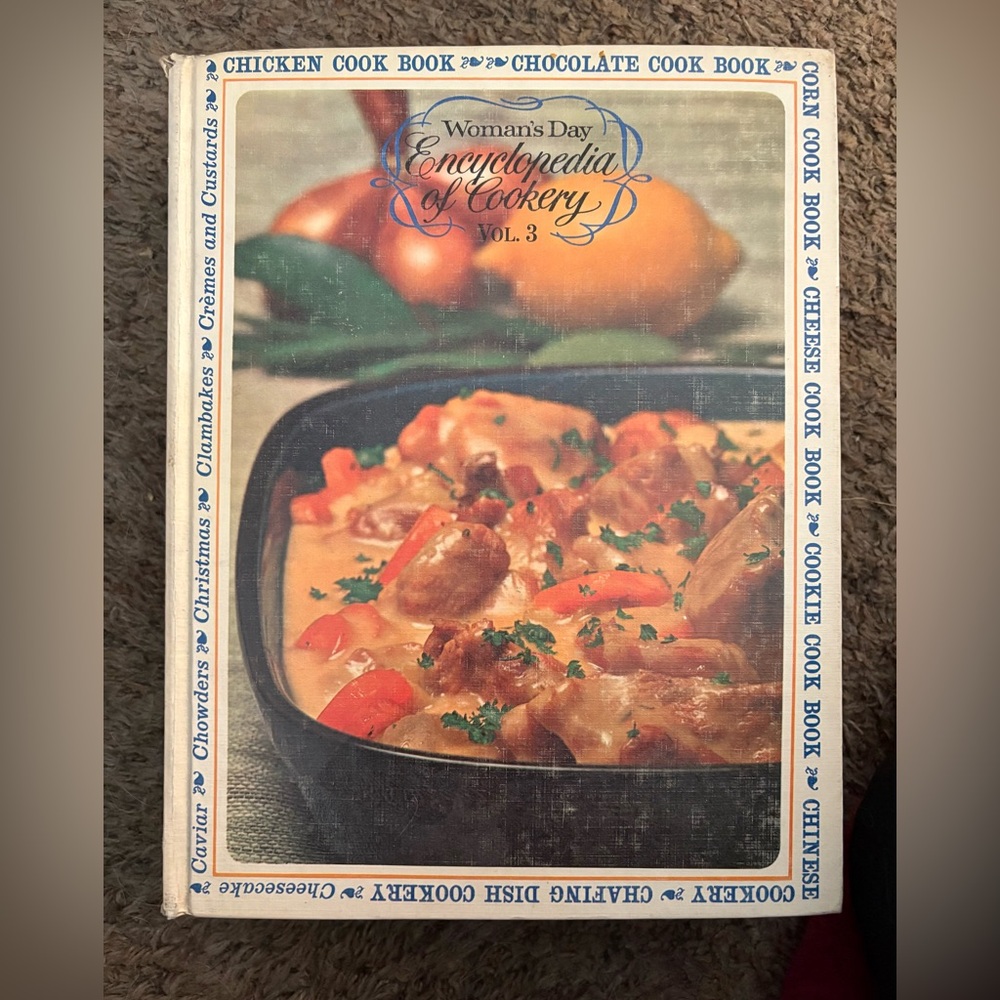 Vintage Woman’s Day Encyclopedia of Cookery Vol. 3. Copyright 1965.